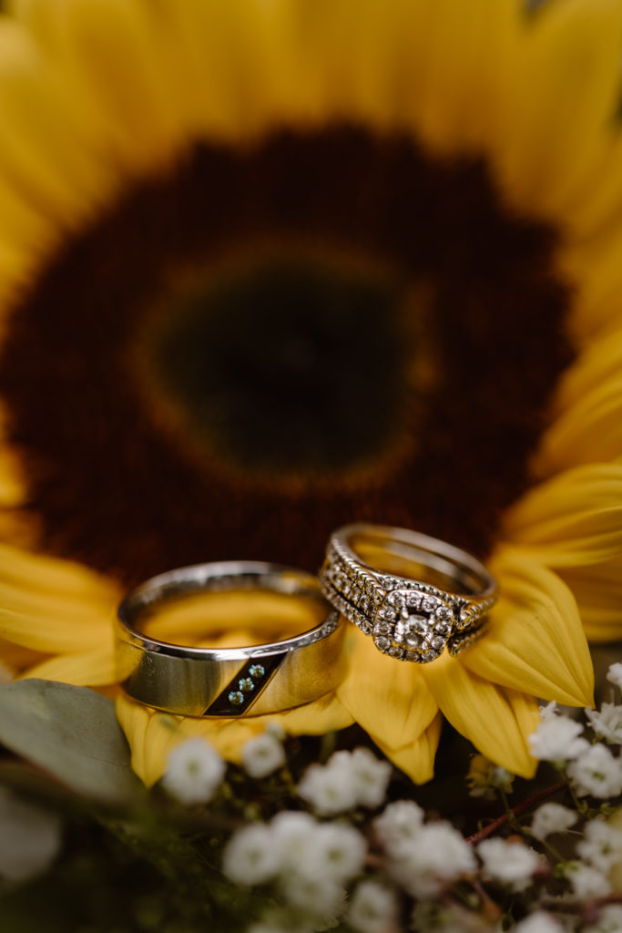 Wedding bands, his and hers.