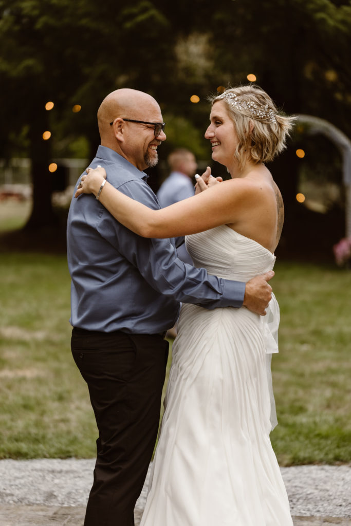 Father daughter dance at her wedding